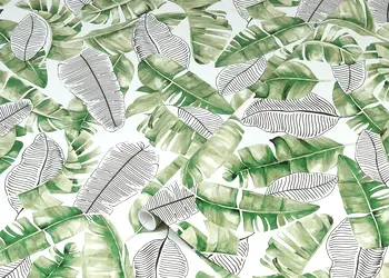 autocolant mobila cu model frunze dcfix liva