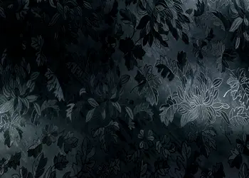 autocolant mobila negru cu model floral