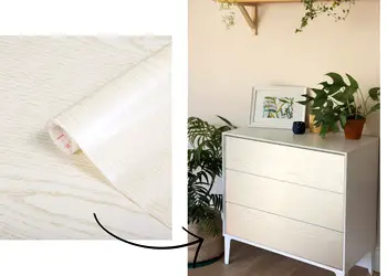 autocolant mobila lemn alb sidefat dcfix perlmuttholz