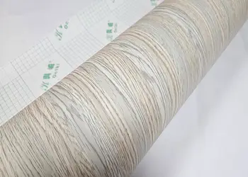 autocolant mobila lemn gri cu detalii bej folina 120 cm latime