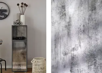 autocolant decorativ cu efect metalic argintiu vintage