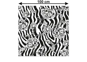 autocolant mobila model floral zebra folina