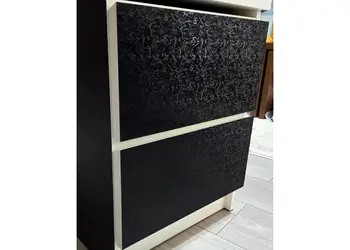 autocolant mobila negru embosat