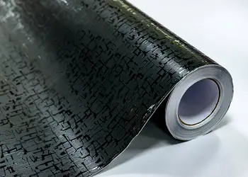 autocolant mobila negru cu model folina