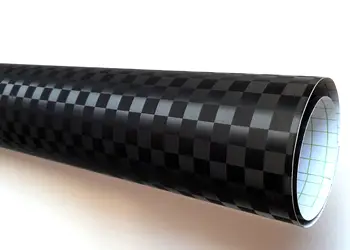 autocolant negru grid carbon