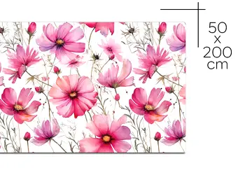 autocolant pentru mobila cu model maci de gradina folina 50 200 cm s00