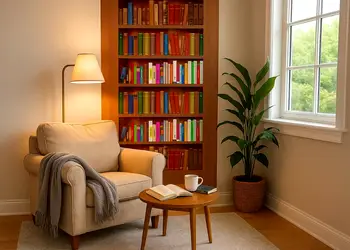 autocolant usa model biblioteca