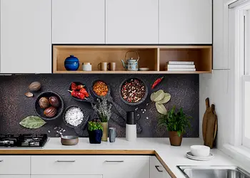 autocolant perete bucatarie folina model condimente