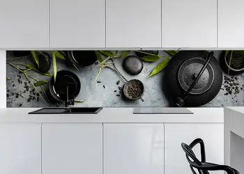 autocolant perete bucatarie model ceainice