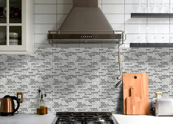 autocolant perete decorativ dony folina imitatie mozaic gri rola 67x200cm s0