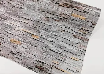 autocolant perete folina imitatie piatra gri 120 cm latime