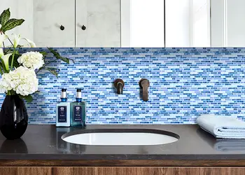 autocolant perete imitatie faianta albastra folina turik rola 67x200cm afp21 s00