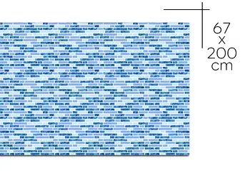 autocolant perete imitatie faianta albastra folina turik rola 67x200cm afp21 s00