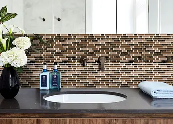 autocolant perete imitatie faianta maro folina merina rola 67x200cm afp18 s00