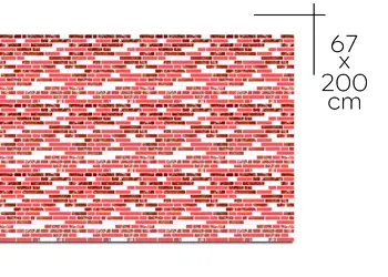 autocolant perete imitatie faianta rosie folina indila rola 67x200cm afp21 s00