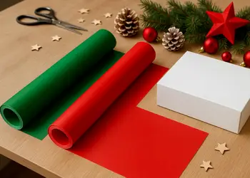 autocolant rosu si verde pentru decoratiuni craciun