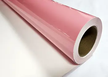autocolant roz pudrat cu aspect lucios folina