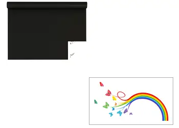 autocolant tabla de scris si sticker fluturi curcubeu