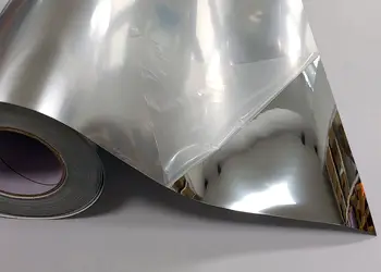 autocolant tip oglinda kointec argintiu 100 cm latime