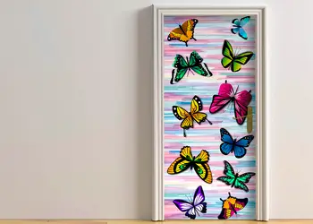 autocolant usa fluturi colorati