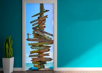 autocolant usa indicatoare spre vacanta folina 92 205 cm