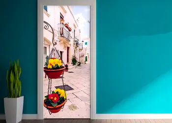 autocolant usa strada si flori