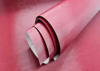 autocolant visniu folina brushed efect metalic cu textura periata