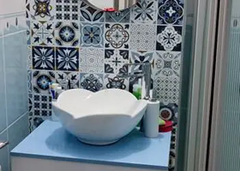 autocolant faianta decorativa albastra folina