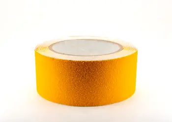 banda antialunecare autoadeziva cu granulatie grosiera culoare galbena scari podele s0