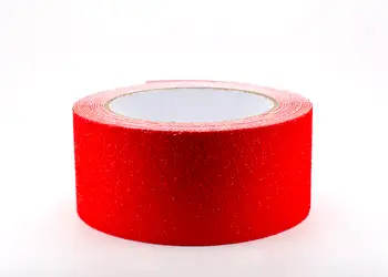 banda antialunecare autoadeziva cu granulatie grosiera culoare rosie scari podele s0