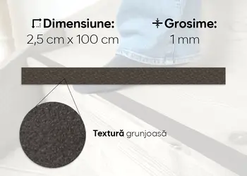 banda antiderapanta autoadeziva gri rola latime 2cm s0