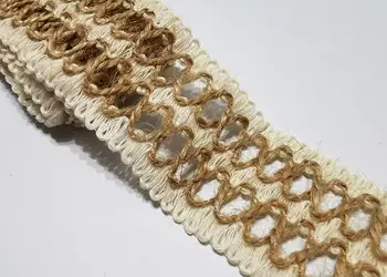 banda iuta impletita crem