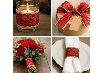 banda iuta cu dantela visinie