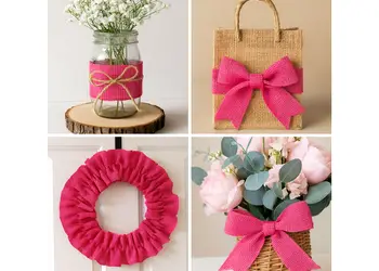 banda iuta roz 6 cm 2 metri