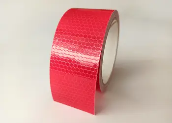 banda reflectorizanta autoadeziva de contur rosu pentru siguranta rutiera rola s1