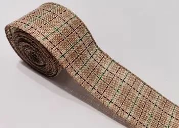 banda textila decorativa bej cu carouri