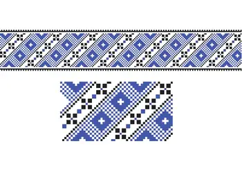 bordura decorativa albastra moris