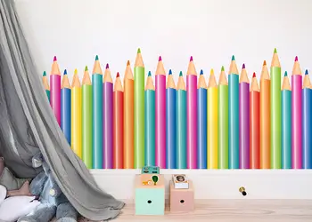 bordura decorativa autoadeziva creioane colorate edu48 sticker s0