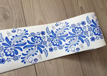 bordura decorativa autoadeziva flori albastre bella