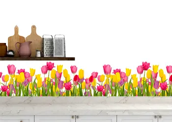 bordura decorativa autoadeziva folina lalele colorate 14 135 cm