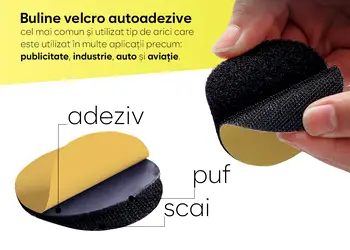 buline autoadezive din material velcro arici cu banda autoadeziva set 30 buc s00