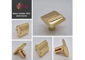 buton mobila auriu lucios