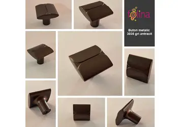 maner mobila buton metalic gri antracit