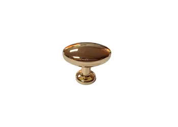 buton mobila metalic auriu lucios folina forma ovala