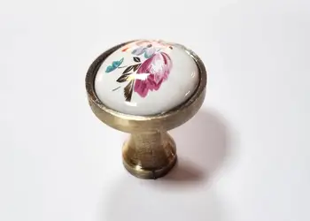 butoni mobila rotund cu model floral