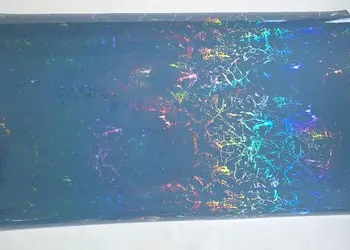 autocolant albastru otel marmura holografica