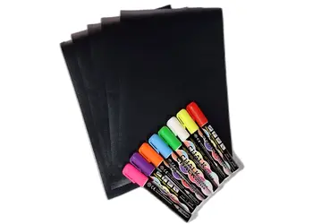 coli a4 folie tabla de scris neagra cu set markere colorate