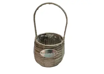 cos decorativ gri cu toarta