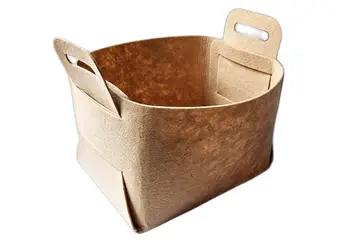 cos depozitare din pasla bej