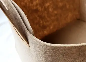 cos depozitare din pasla bej